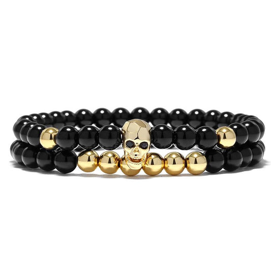 Beaded Skull Bracelet