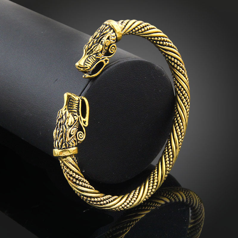 Double Dragon-Head Bracelet