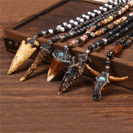 Ethnic Zebra Stone Necklace