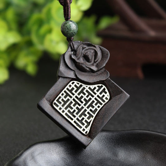 Ethnic Natural Ebony Wooden Necklace