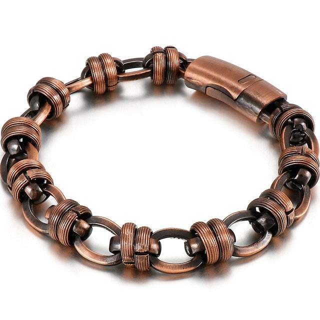 Retro Woven Steel Chain Bracelet