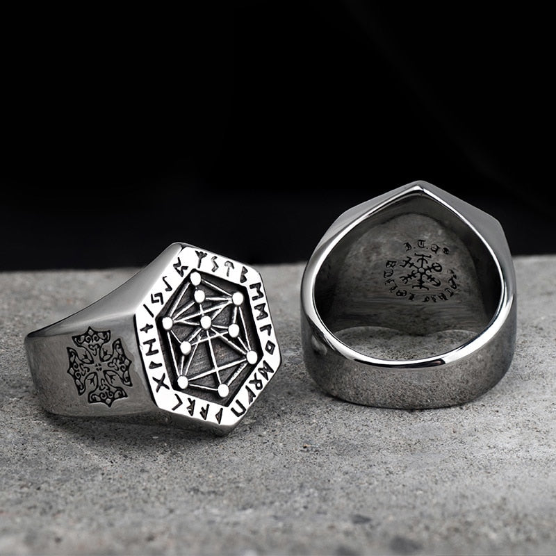 Nordic Viking Rune Stainless Steel Ring
