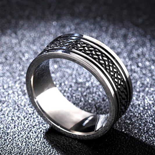 Tibetan Stainless Steel Ring