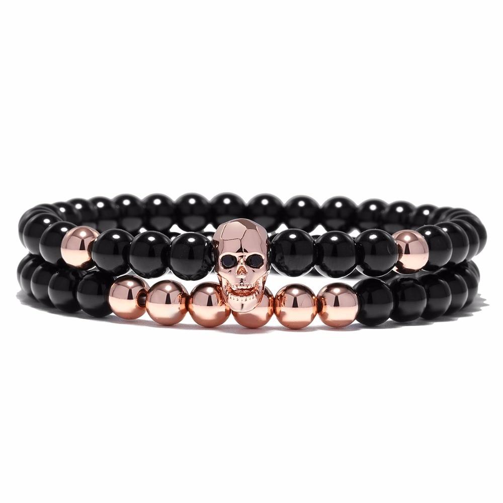 Beaded Skull Bracelet