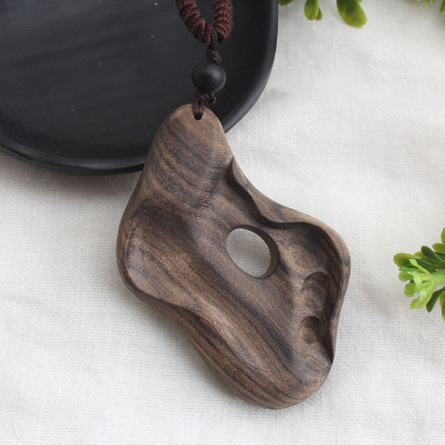 Ethnic Wood Pendant Necklace