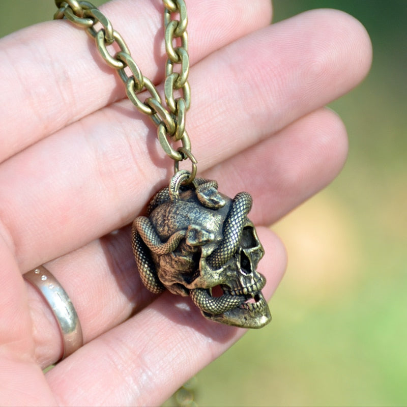Medusa Skull Necklace