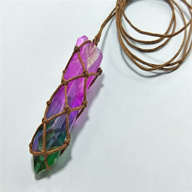 Rainbow Stone Tree of Life Necklace