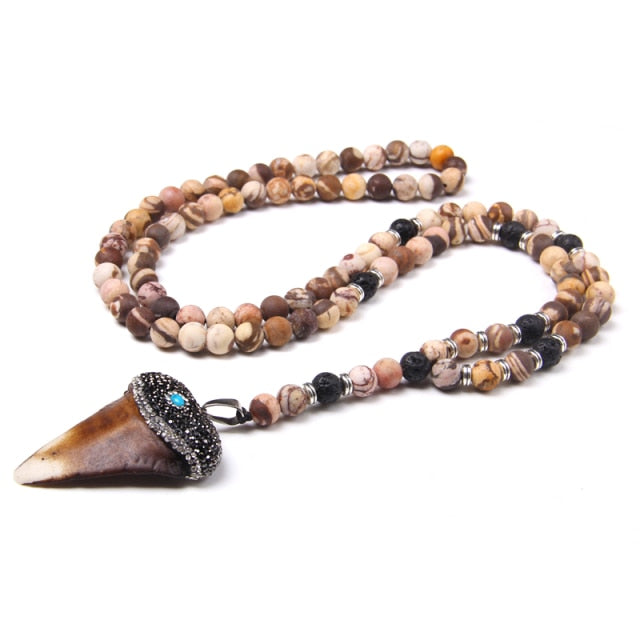 Ethnic Zebra Stone Necklace