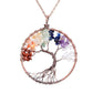 Rainbow Stone Tree of Life Necklace