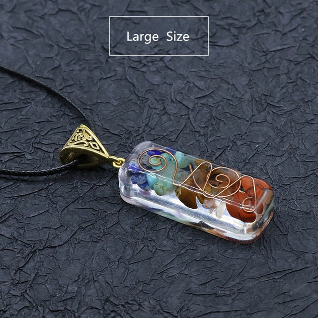 Rainbow Stone Tree of Life Necklace