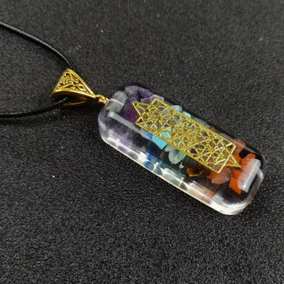 Rainbow Stone Tree of Life Necklace