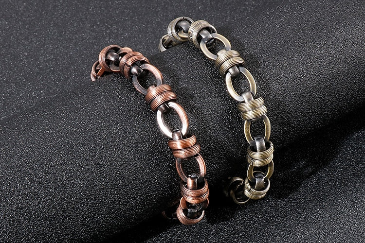 Retro Woven Steel Chain Bracelet