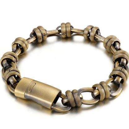 Retro Woven Steel Chain Bracelet