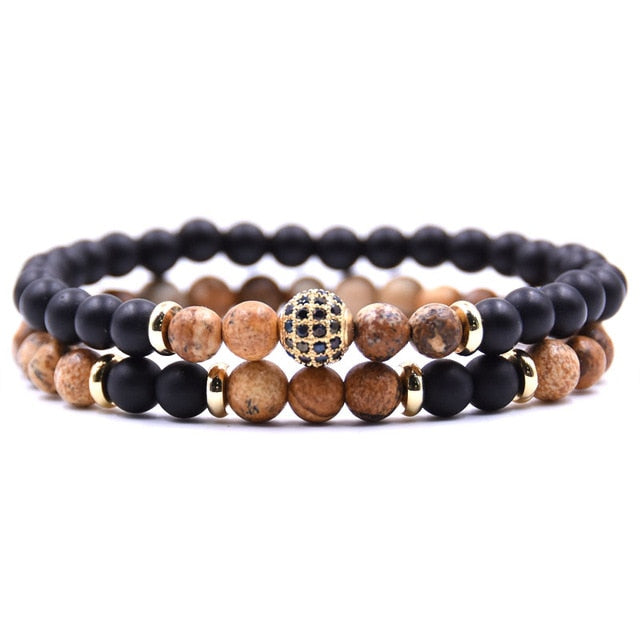 2pcs/set Premium Natural Stone Bracelets