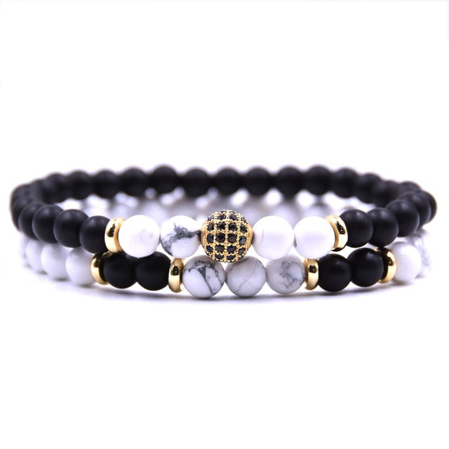 2pcs/set Premium Natural Stone Bracelets