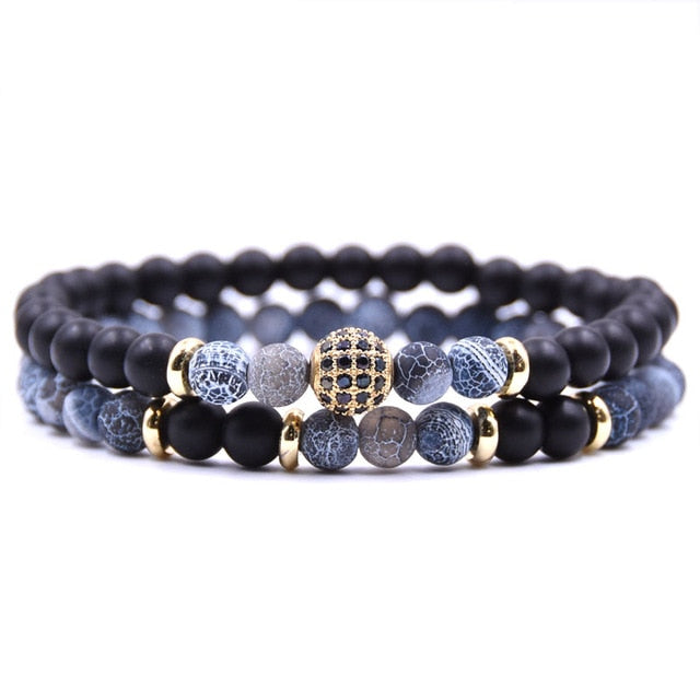 2pcs/set Premium Natural Stone Bracelets