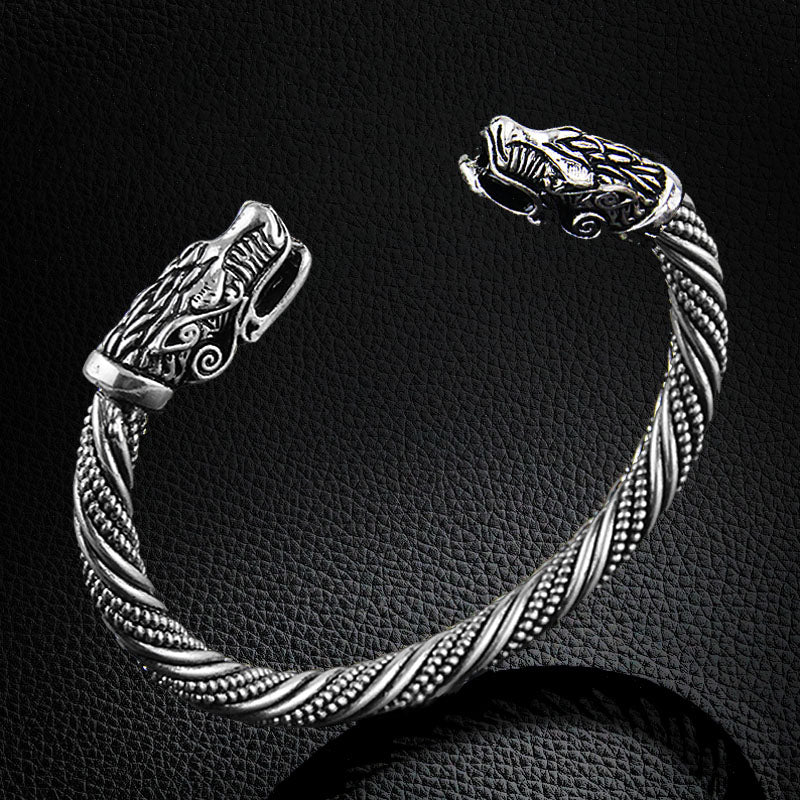 Double Dragon-Head Bracelet