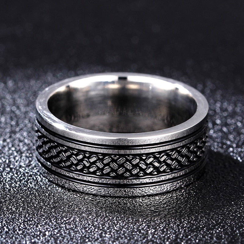 Tibetan Stainless Steel Ring