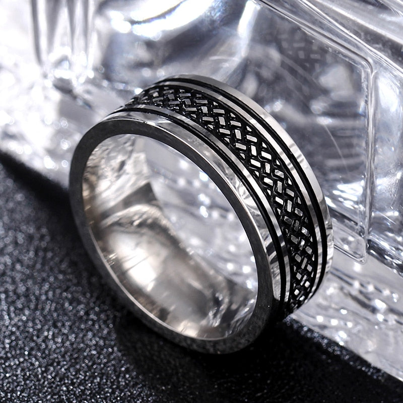 Tibetan Stainless Steel Ring