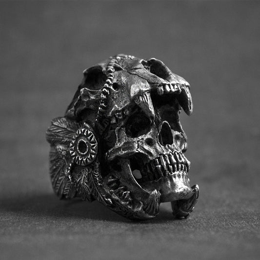 Warrior Skull Ring